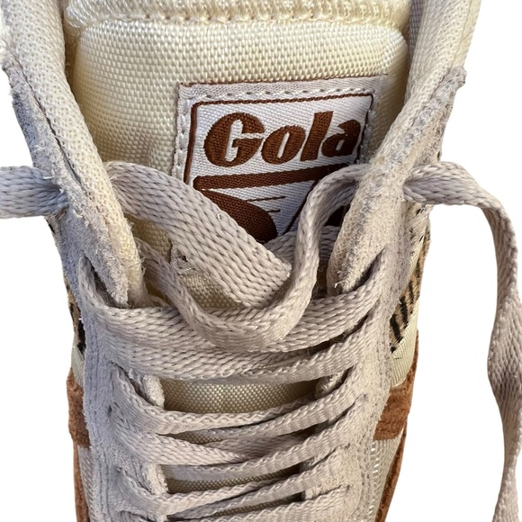 Gola Daytona Safari Off White Caramel Black Animal Print Sneakers US Size 7 - Picture 7 of 16